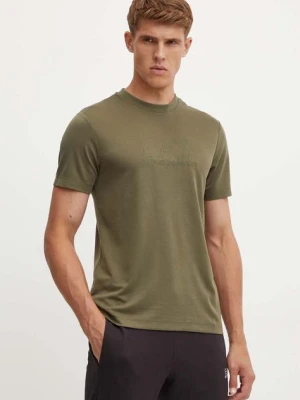 EA7 Emporio Armani t-shirt męski kolor zielony z aplikacją PJUJZ.6DPT71