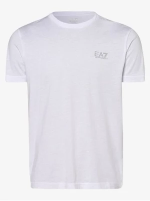 EA7 Emporio Armani T-shirt męski Mężczyźni Dżersej biały nadruk,