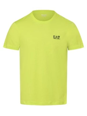 EA7 Emporio Armani T-shirt męski Mężczyźni Dżersej zielony nadruk,