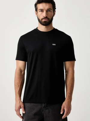 EA7 Emporio Armani T-shirt męski z modalem czarny