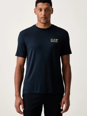 EA7 Emporio Armani T-shirt męski z wiskozą granatowy