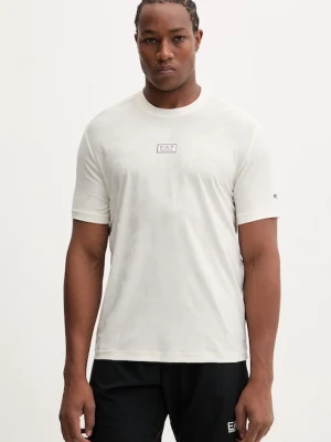 EA7 Emporio Armani t-shirt treningowy beżowy
