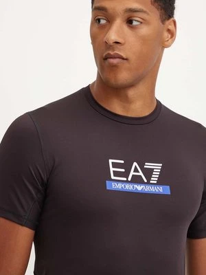 EA7 Emporio Armani t-shirt treningowy kolor czarny z nadrukiem PJMDZ.6DPT12