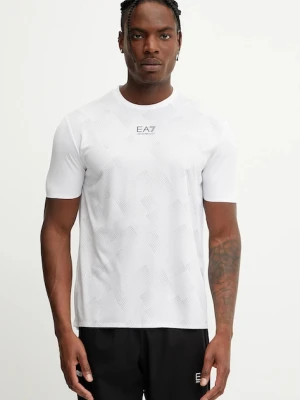 EA7 Emporio Armani t-shirt treningowy męski kolor biały wzorzysty AF13758.7M000172