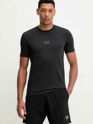 EA7 Emporio Armani t-shirt treningowy męski kolor czarny gładki AF17770.7M000635