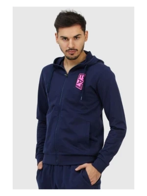 EA7 Granatowa bluza męska z wymiennym logo, Rozmiar L EA7 Emporio Armani