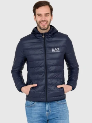 EA7 Granatowa męska kurtka puchowa, Rozmiar S EA7 Emporio Armani