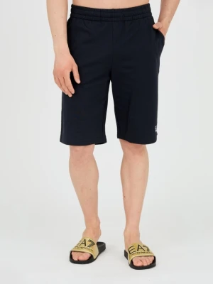 EA7 Granatowe shorty męskie z białym logo, Rozmiar XXL EA7 Emporio Armani