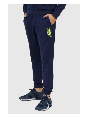 EA7 Granatowe spodnie męskie z wymiennym logo, Rozmiar S EA7 Emporio Armani
