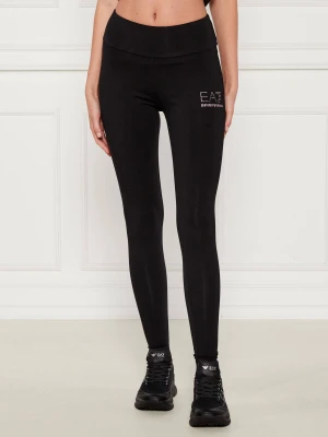 EA7 Legginsy | Slim Fit czarny