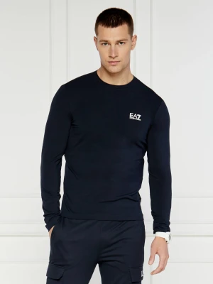 EA7 Longsleeve | Slim Fit granatowy