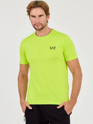 EA7 Neonowy męski t-shirt bawełniany, Rozmiar L EA7 Emporio Armani