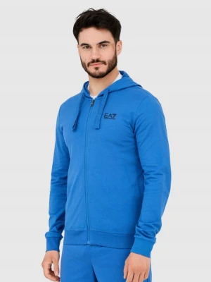 EA7 Niebieska bluza męska z kapturem, Rozmiar S EA7 Emporio Armani