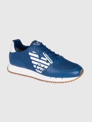 EA7 Niebieskie sneakersy z białą podeszwą, Rozmiar 45 1/3 EA7 Emporio Armani
