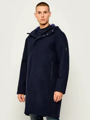EA7 Płaszcz | z dodatkiem wełny