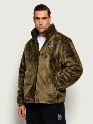 EA7 Polarowa kurtka | Relaxed fit brązowy