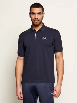 EA7 Polo | Regular Fit granatowy