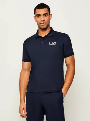EA7 Polo | Regular Fit granatowy