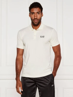 EA7 Polo | Regular Fit kremowy