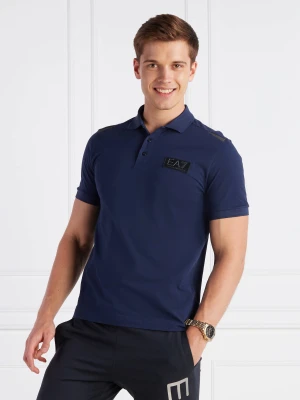 EA7 Polo | Regular Fit granatowy