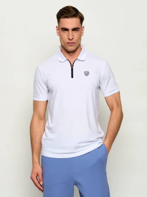 EA7 Polo | Slim Fit biały