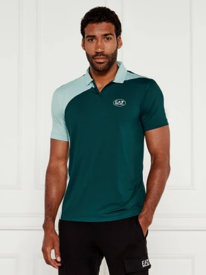 EA7 Polo | Slim Fit butelkowa zieleń