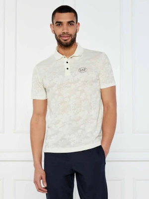 EA7 Polo | Slim Fit kremowy