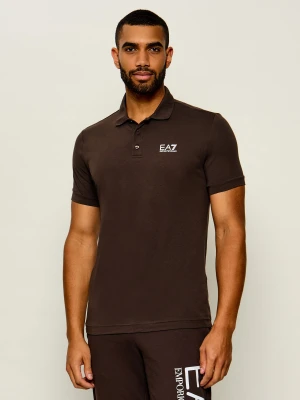 EA7 Polo | Slim Fit brązowy