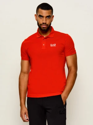 EA7 Polo | Slim Fit czerwony