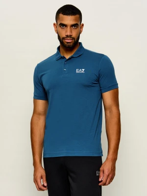 EA7 Polo | Slim Fit niebieski