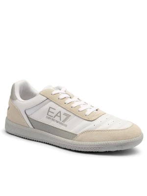 EA7 Skórzane sneakersy biały