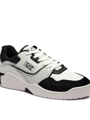 EA7 Skórzane sneakersy | zamsz