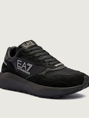 EA7 Sneakersy | zamszu czarny