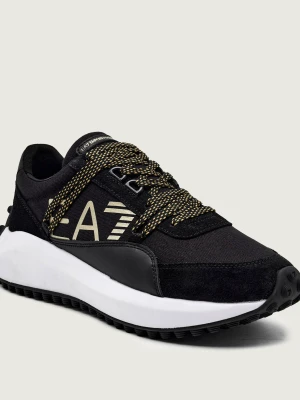 EA7 Sneakersy | z dodatkiem skóry czarny