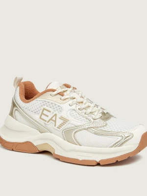 EA7 Sneakersy | z dodatkiem skóry ecru