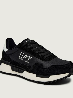 EA7 Sneakersy | zamsz czarny