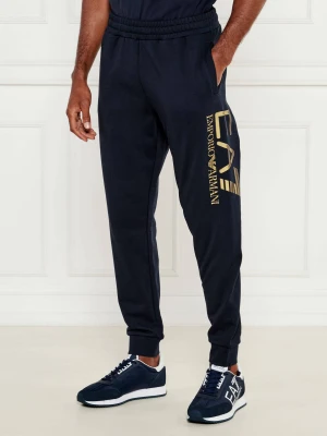 EA7 Spodnie dresowe | Regular Fit granatowy