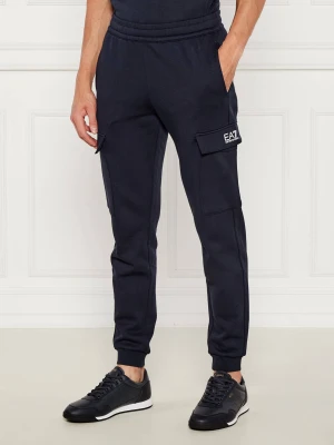 EA7 Spodnie dresowe | Regular Fit granatowy