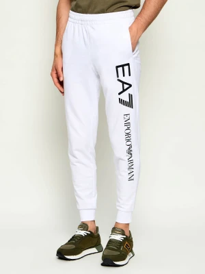 EA7 Spodnie dresowe | Slim Fit biały