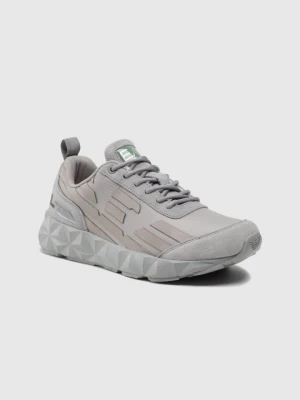EA7 Szare sneakersy męskie z dużym logo, Rozmiar 41 1/3 EA7 Emporio Armani
