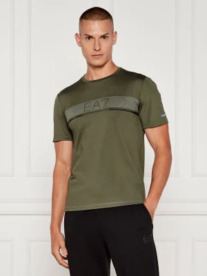 EA7 T-shirt | Extra slim fit oliwkowy