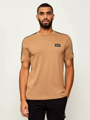 EA7 T-shirt | Regular Fit beżowy