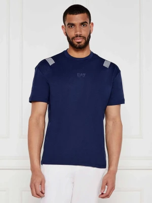 EA7 T-shirt | Regular Fit granatowy