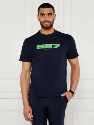 EA7 T-shirt | Regular Fit granatowy