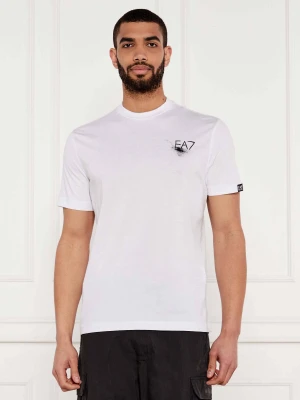 EA7 T-shirt | Regular Fit biały