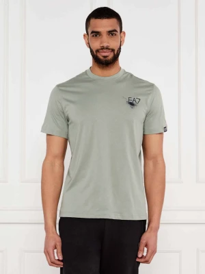 EA7 T-shirt | Regular Fit zielony