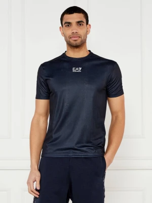 EA7 T-shirt | Regular Fit granatowy