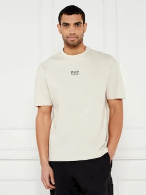 EA7 T-shirt | Regular Fit beżowy