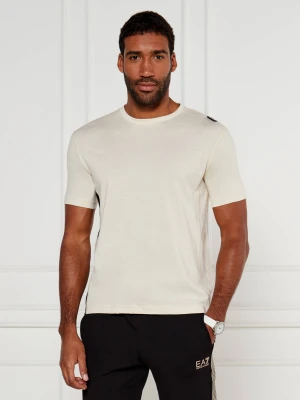 EA7 T-shirt | Regular Fit beżowy