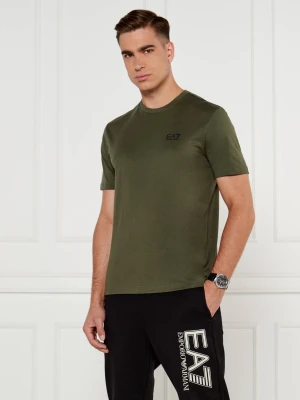 EA7 T-shirt | Regular Fit oliwkowy